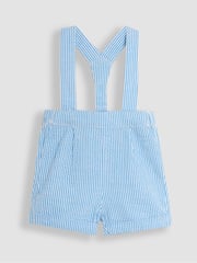 JoJo Maman Bébé Blue 2-Piece Grandad Shirt & Shorts Set with Bow Tie - Image 5 of 9