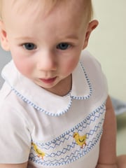 JoJo Maman Bébé Blue 2-Piece Chick Embroidered Body & Short Set - Image 2 of 9