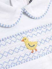 JoJo Maman Bébé Blue 2-Piece Chick Embroidered Body & Short Set - Image 9 of 9