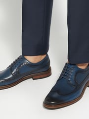 Dune London Blue Steeles Burnished Brogue Shoes - Image 1 of 6