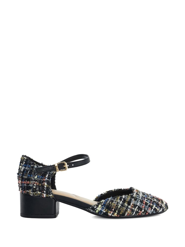 Dune London Natural Dominos Two Part Low Court Shoes - Image 2 of 6