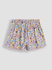 JoJo Maman Bébé Green Floral 2-Pack Scallop Hem Shorts - Image 2 of 4