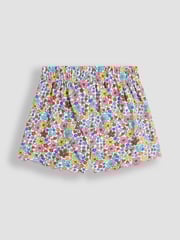 JoJo Maman Bébé Green Floral 2-Pack Scallop Hem Shorts - Image 3 of 4