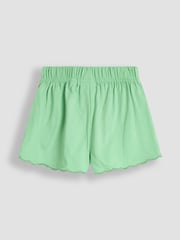JoJo Maman Bébé Green Floral 2-Pack Scallop Hem Shorts - Image 4 of 4