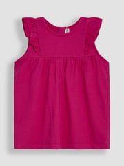 JoJo Maman Bébé Pink Strawberry Floral 2-Pack Flutter Sleeve T-Shirts - Image 4 of 5