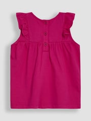 JoJo Maman Bébé Pink Strawberry Floral 2-Pack Flutter Sleeve T-Shirts - Image 5 of 5