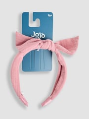 JoJo Maman Bébé Dusky Pink Bow Headband - Image 2 of 3