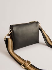 Ted Baker Black Darceyy Branded Webbing Leather Cross-Body Bag - Image 3 of 6