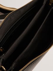 Ted Baker Black Darceyy Branded Webbing Leather Cross-Body Bag - Image 5 of 6