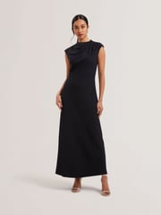 Ted Baker Blue Kyamos Drape Detail Slip Maxi Dress - Image 1 of 5