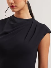 Ted Baker Blue Kyamos Drape Detail Slip Maxi Dress - Image 3 of 5