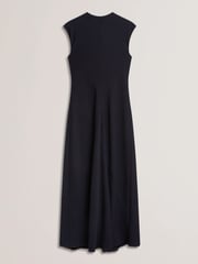 Ted Baker Blue Kyamos Drape Detail Slip Maxi Dress - Image 5 of 5