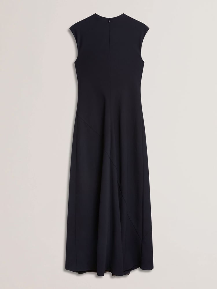 Ted Baker Blue Kyamos Drape Detail Slip Maxi Dress - Image 5 of 5