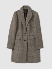 Paige Single Breasted Houndstooth Check Coat - Image 2 of 6