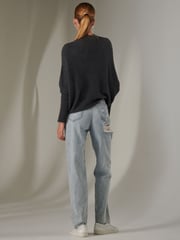 Jolie Moi Grey Off The Shoulder Soft Knit Jumper - Image 2 of 6