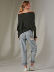 Jolie Moi Black Off The Shoulder Soft Knit Jumper - Image 2 of 6