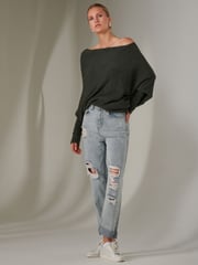 Jolie Moi Black Off The Shoulder Soft Knit Jumper - Image 5 of 6