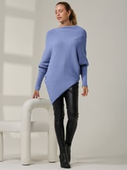 Jolie Moi Purple Off The Shoulder Soft Knit Jumper - Image 6 of 7