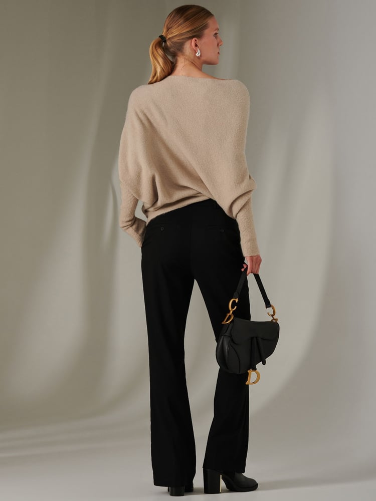 Jolie Moi Ecru Off The Shoulder Soft Knit Jumper - Image 2 of 6