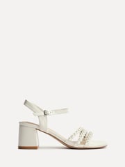 Linzi White Perla Heeled Sandals With Pearl Straps - Image 2 of 5