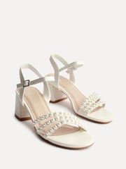 Linzi White Perla Heeled Sandals With Pearl Straps - Image 5 of 5