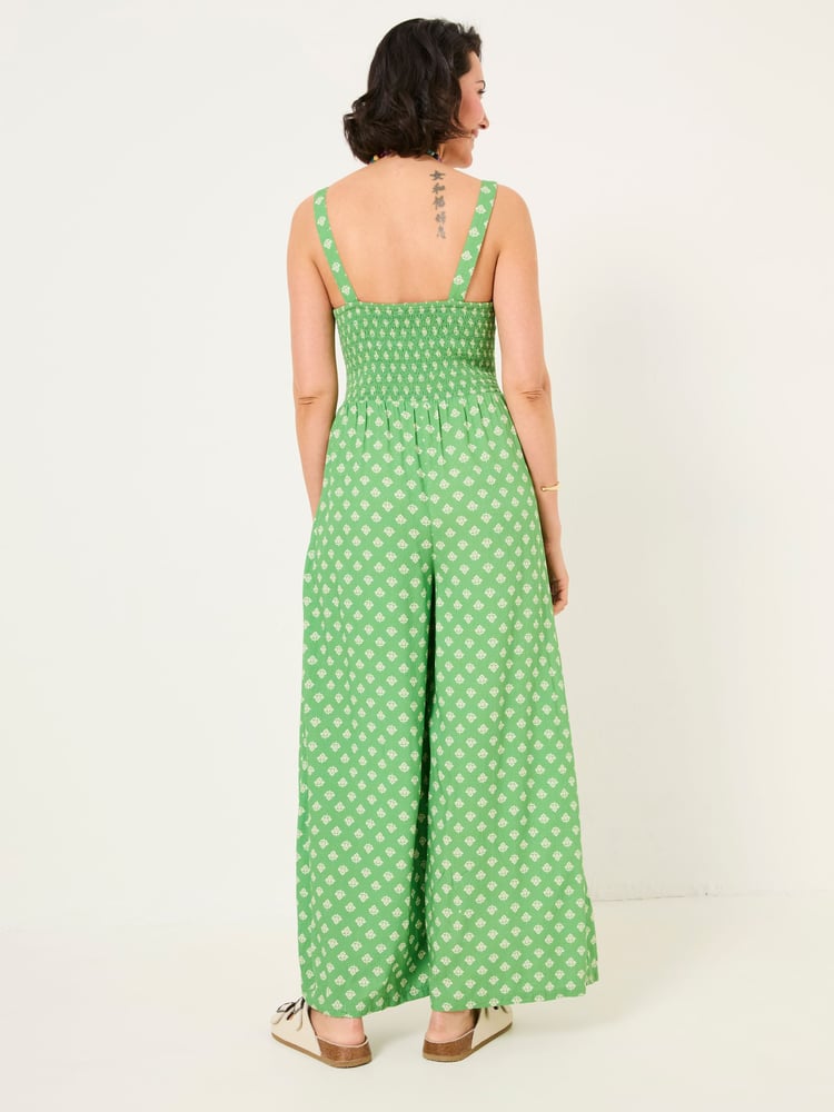 FatFace Ruby Mid Green Woodblock Ruby Jumpsuit - Image 2 of 5