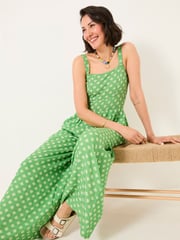 FatFace Ruby Mid Green Woodblock Ruby Jumpsuit - Image 3 of 5