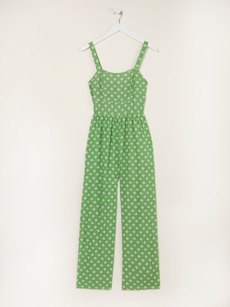 FatFace Ruby Mid Green Woodblock Ruby Jumpsuit - Image 5 of 5