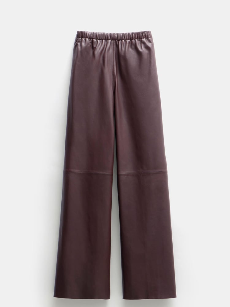 Hush Brown Agatha Leather Pull On Trousers - Image 5 of 5