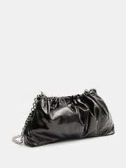 Hush Black Reva Ruched Leather Clutch Bag - Image 2 of 5