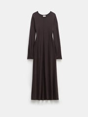 Hush Brown Talen Long Sleeved Knitted Maxi Jumper Dress - Image 5 of 5