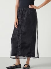 Hush Black Zuri Organza Skirt - Image 2 of 6