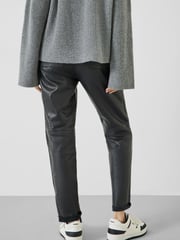Hush Black Leather Joggers - Image 3 of 5