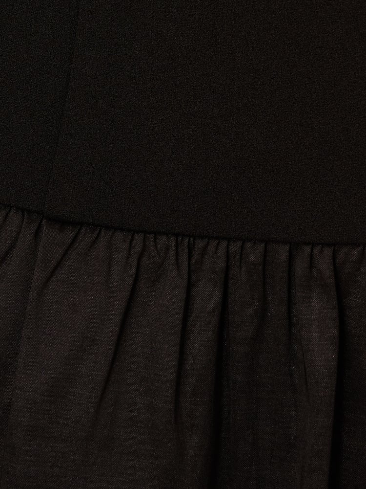 Adrianna Papell Crepe And Taffeta Midi Black Dress - Image 7 of 7