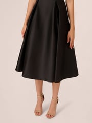 Adrianna Papell Roll Neck Mikado Black Dress - Image 5 of 7
