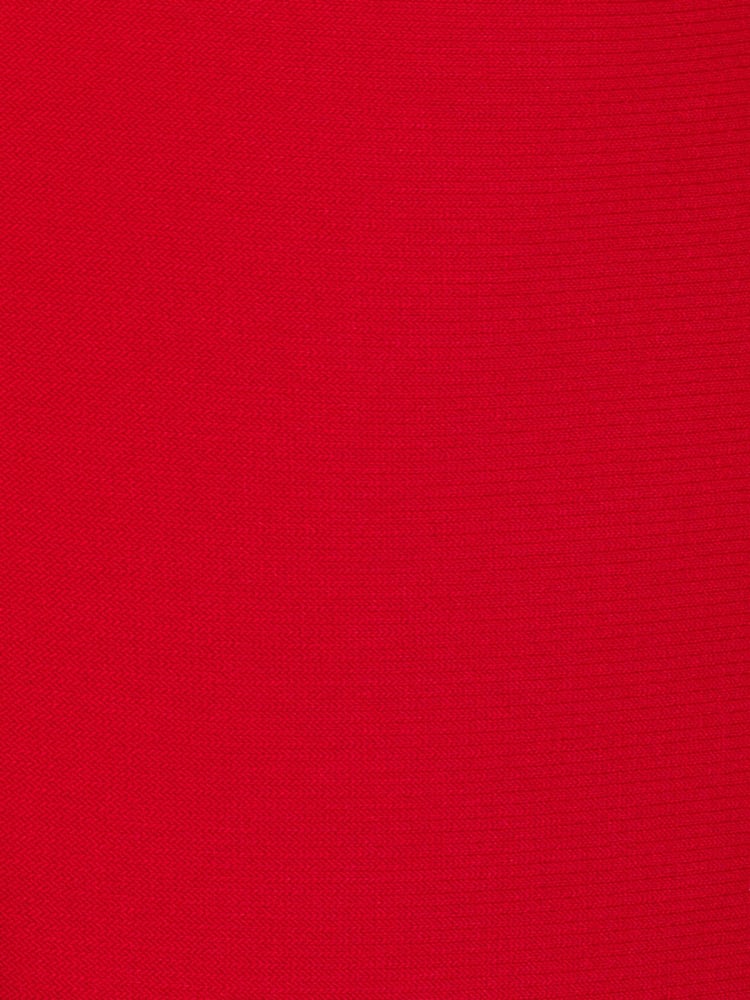 Adrianna Papell Red Jersey Draped Long Sleeve Gown - Image 7 of 7