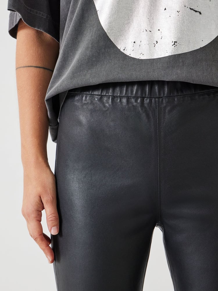 Hush Black Leather Leggings - Image 2 of 5