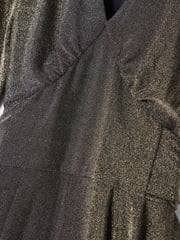Oliver Bonas Gold Sparkly Wide Leg Jumpsuit - Image 4 of 6