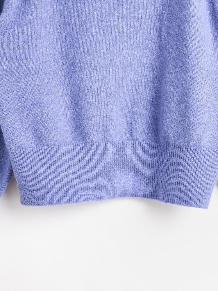 Oliver Bonas Purple Sparkly Bardot Knitted Jumper - Image 5 of 5 Oliver Bonas Purple Sparkly Bardot Knitted Jumper - Image 5 of 5