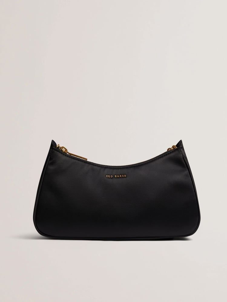 Ted Baker Purple Bolt Agnise Chain Detail Satin Shoulder Bag - Image 1 of 4