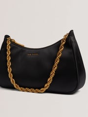 Ted Baker Purple Bolt Agnise Chain Detail Satin Shoulder Bag - Image 4 of 4