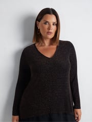 Live Unlimited Gold Curve Sparkle Jersey Hanky Hem Tunic - Image 4 of 7