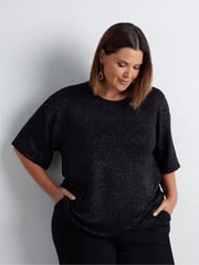 Live Unlimited Black Curve Sparkle Jersey T-Shirt - Image 2 of 4
