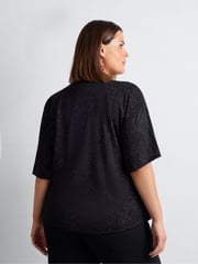 Live Unlimited Black Curve Sparkle Jersey T-Shirt - Image 4 of 4