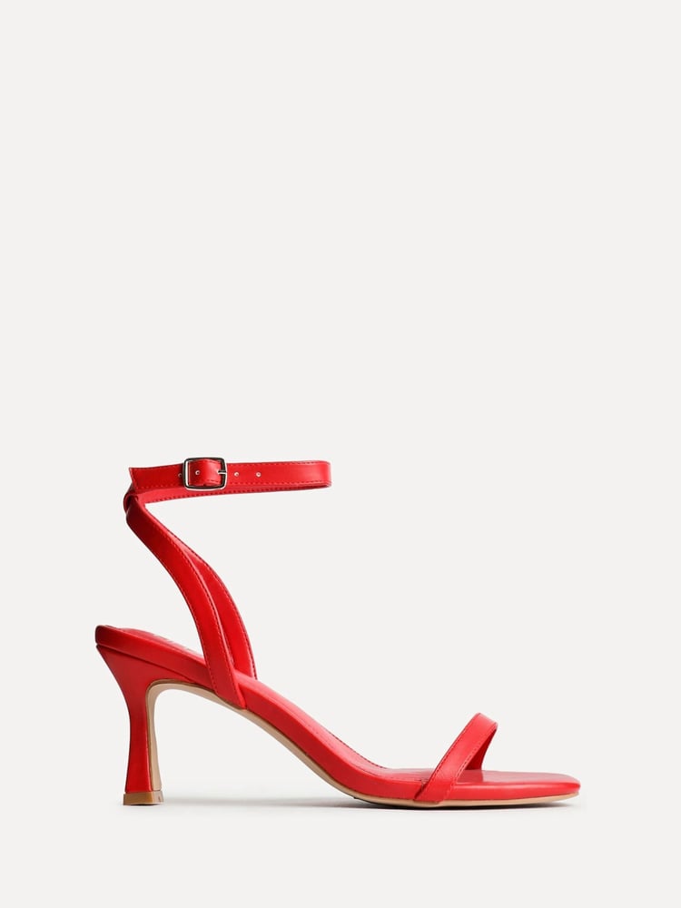 Linzi Red Elevate Low Stiletto Heeled Sandals - Image 2 of 5