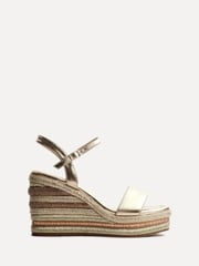 Linzi Gold Icon Embellished Wedges - Image 2 of 5