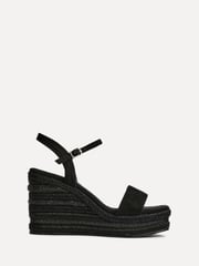 Linzi Black Icon Embellished Wedges - Image 2 of 5