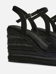 Linzi Black Icon Embellished Wedges - Image 5 of 5