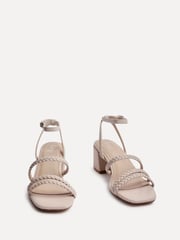 Linzi Nude Hariette Heeled Sandals With Braided Front Straps - Image 3 of 5