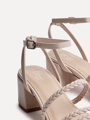 Linzi Nude Hariette Heeled Sandals With Braided Front Straps - Image 5 of 5